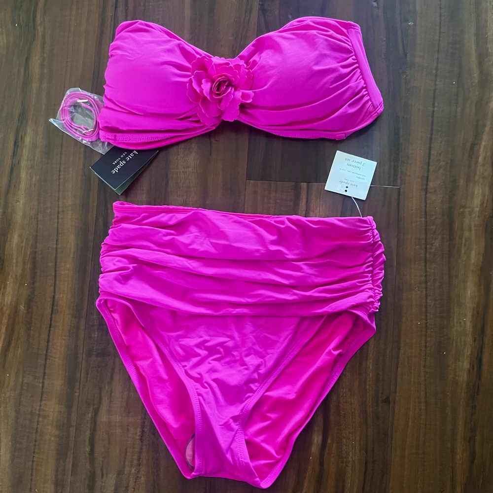 New Kate Spade Fuchsia Bikini Set size S